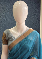 Jute Silk -Blue Grey blouse