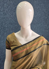 Kanchi Cotton - Muted Golden  & Black