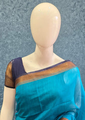Jute Silk - Blue  Navy Blue Blouse