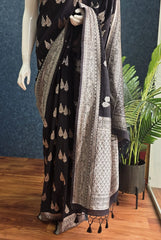 Tussar Gorgette Black