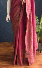 Tussar Silk- Rose Pink