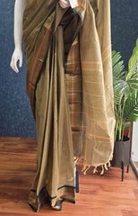 Kanchi Cotton - Muted Golden  & Black