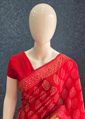 Jaipur Cotton - Red White