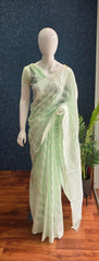Banarasi Munga Cotton - Light Green