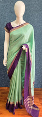 Assam Silk -Light Green and Purple