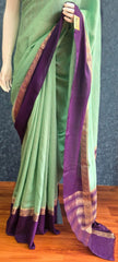Assam Silk -Light Green and Purple