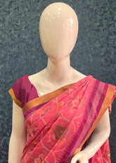 Jamdani Ikkat - Pink Purple