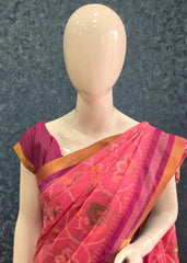 Jamdani Ikkat - Pink Purple