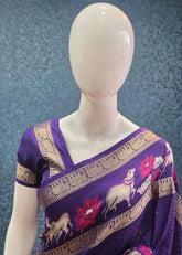 Soft Silk - Elephant -Purple