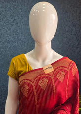 Moonga Silk Maroon-Yellow