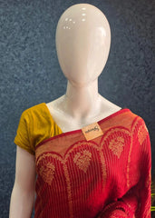 Moonga Silk Maroon-Yellow