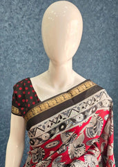 Mangalagiri Silk -Maroon - black