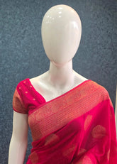 Semi Matka Silk - Rani Pink