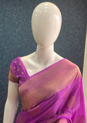 Semi Matka Silk- Purple