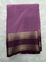Crepe Silk  Mango- Purple Light & dark