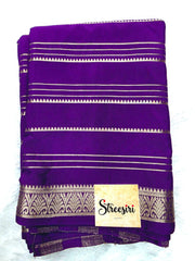 Semi Mysore Crepe - Purple