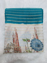 Premium Crepe Stripes Green white