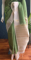 Semi Silk- Green White
