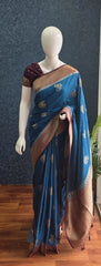 Bagalpuri Silk  Blue brown