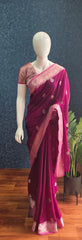 Banarasi Semi Silk- Megenta Pink