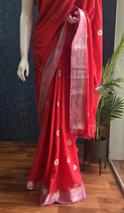 Banarasi Silk- Orange Pink