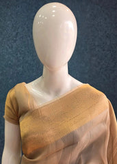 Pure Banarasi Khaddi Tissue - Beige