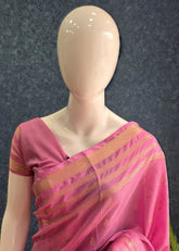 Semi Silk Bentex Border Chex Baby Pink