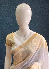 Bengal White Gold Cotton Saree