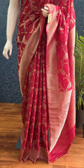 Jaal Pink Gorgette Saree