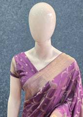 Jaal Lavender Gorgette Saree