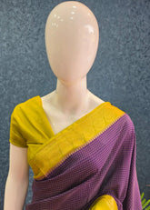 Viscose Chex Purple Mehandi green