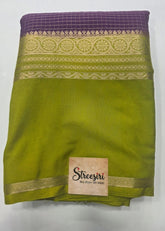 Viscose Chex Purple Mehandi Green