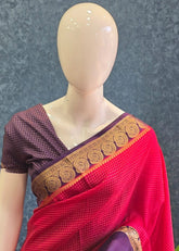 Viscose Chex Pink Purple