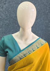 Viscose Chex Mango Yellow Rama Green