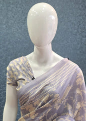 Crush Lavender Tussar Saree