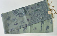Jamdhani Pista Linen Saree