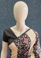 Patola Black Viscose Saree