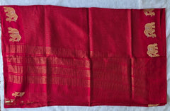 Russian Pink Semi Silk Saree