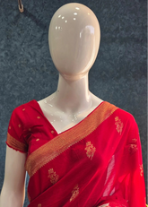 Crushed Tussar Rani Pink