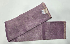 Brocade Lavender Pure Crepe Silk Saree