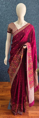 Brocade Blouse Magenta Paithani Silk Saree