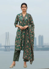Salwar Suit 3 Piece Green Floral