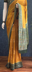 Contrast Mustard Green Paithani Saree
