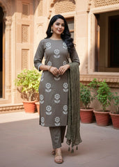 Salwar Suit 3Piece Brown