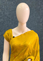 Jungla Mustard Banarasi Dola Silk Saree