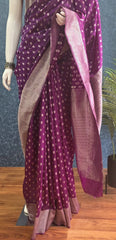 Antique Purple Raw Silk Saree