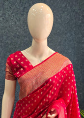 Antique Pink Raw Silk Saree