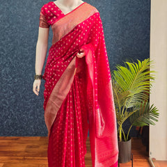 Antique Pink Raw Silk Saree