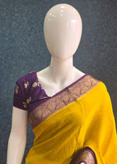 Chinon Crepe  - Yellow and Purple