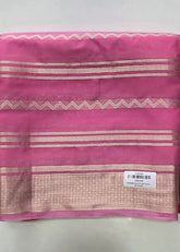 Mysore Silk Crepe Half & Half Red Baby Pink